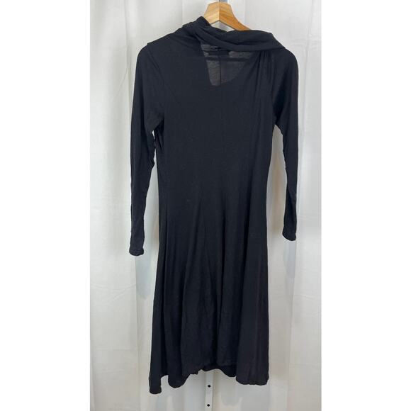 CHALET Caroline Knit Dress Long Sleeve Cowl Neck A-Line Midi Black Size XS - Picture 2 of 9